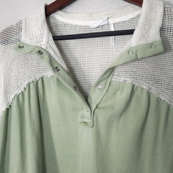 Out From Under Women’s Sweatshirt Retro Y2K Indie Athleisure Mesh Tie Hem Sz M - Picture 6 of 9